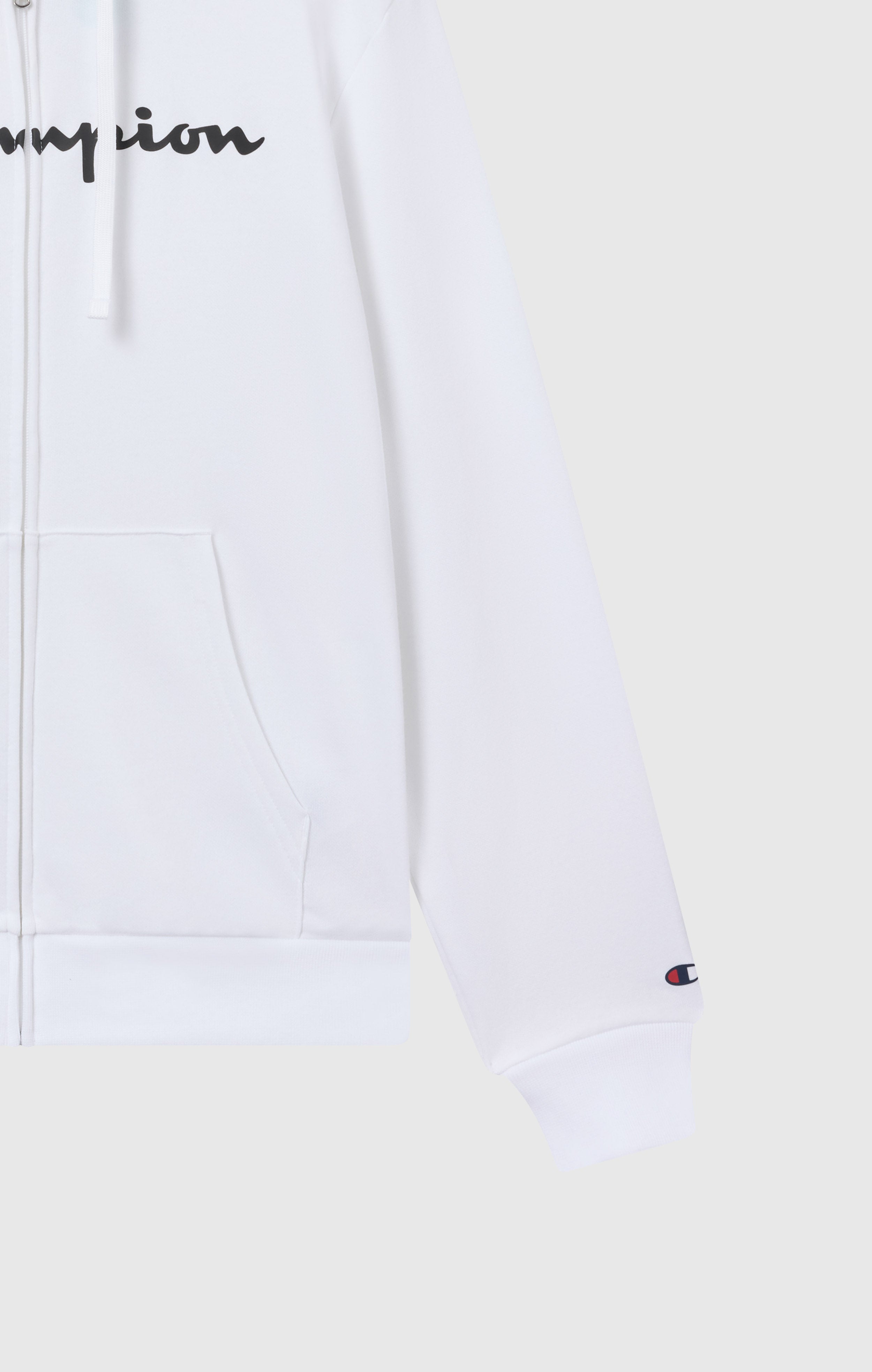 Men’s Lightweight Full Zip Hooded Sweatshirt with Maxi Printed Logo