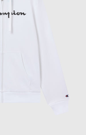 Men’s Lightweight Full Zip Hooded Sweatshirt with Maxi Printed Logo