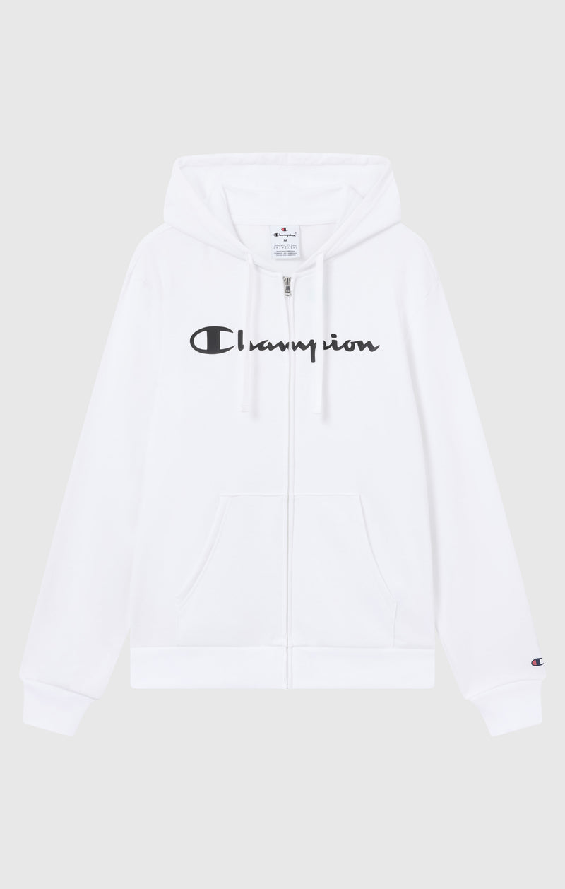 Men’s Lightweight Full Zip Hooded Sweatshirt with Maxi Printed Logo