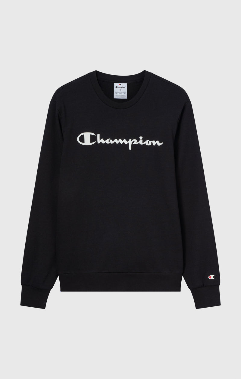 Leichtes Rundhals-Sweatshirt mit Großem Gedrucktem Logo für Herren