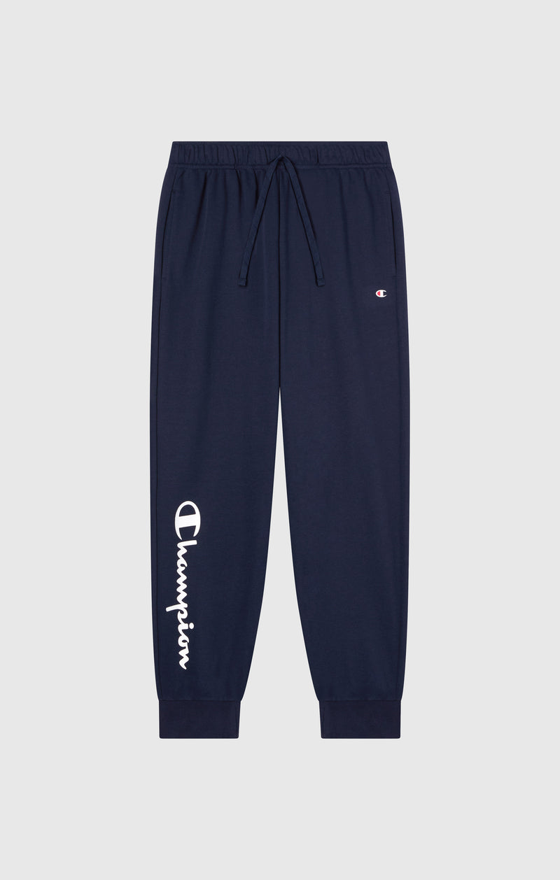 Men’s Lightweight Jogger Pants with Rib Cuffs and Maxi Printed Logo