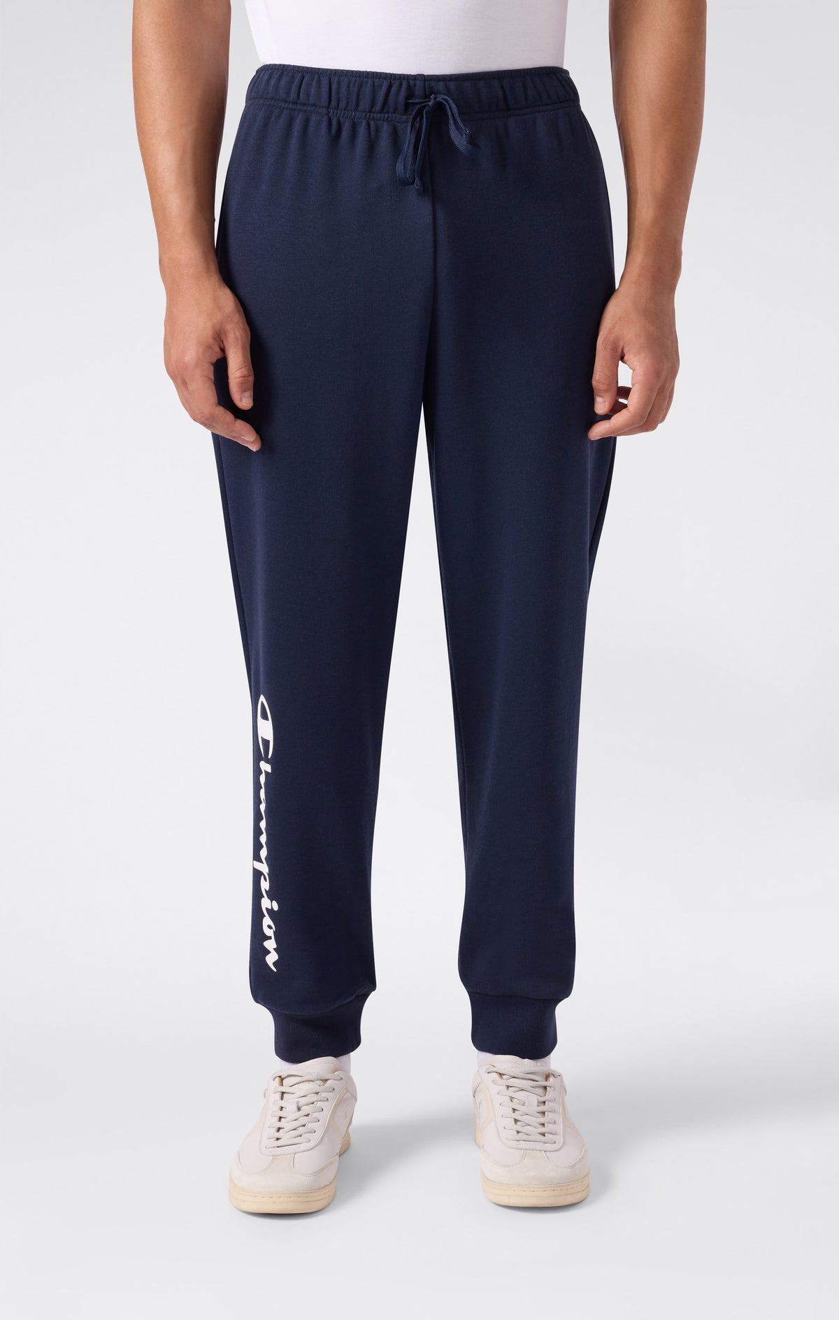 Men’s Lightweight Jogger Pants with Rib Cuffs and Maxi Printed Logo