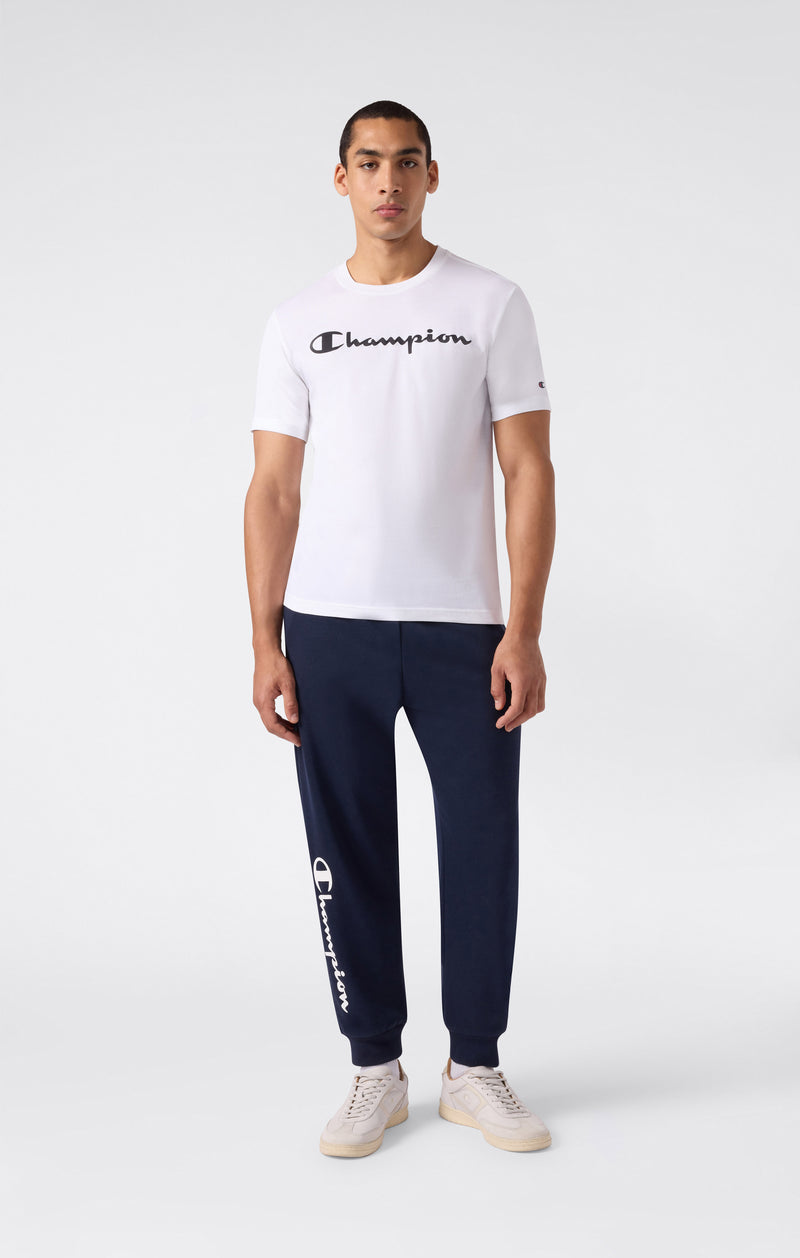 Men’s Lightweight Jogger Pants with Rib Cuffs and Maxi Printed Logo