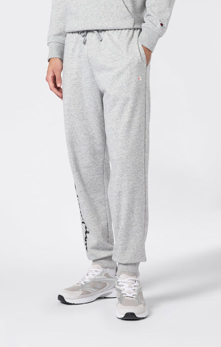 Pantalon Jogger Léger avec Bas en Côte et Maxi Logo Imprimé pour Homme