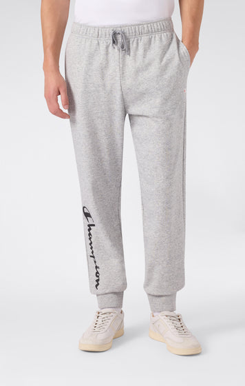 Men’s Lightweight Jogger Pants with Rib Cuffs and Maxi Printed Logo
