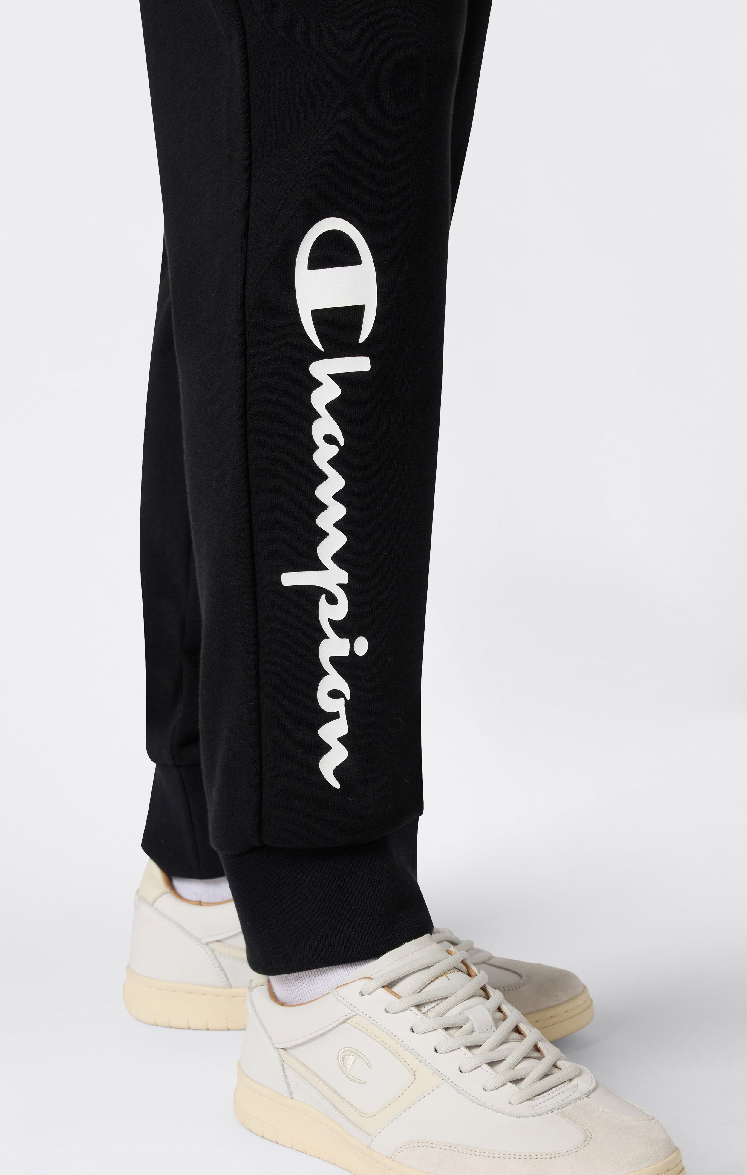 Men’s Lightweight Jogger Pants with Rib Cuffs and Maxi Printed Logo