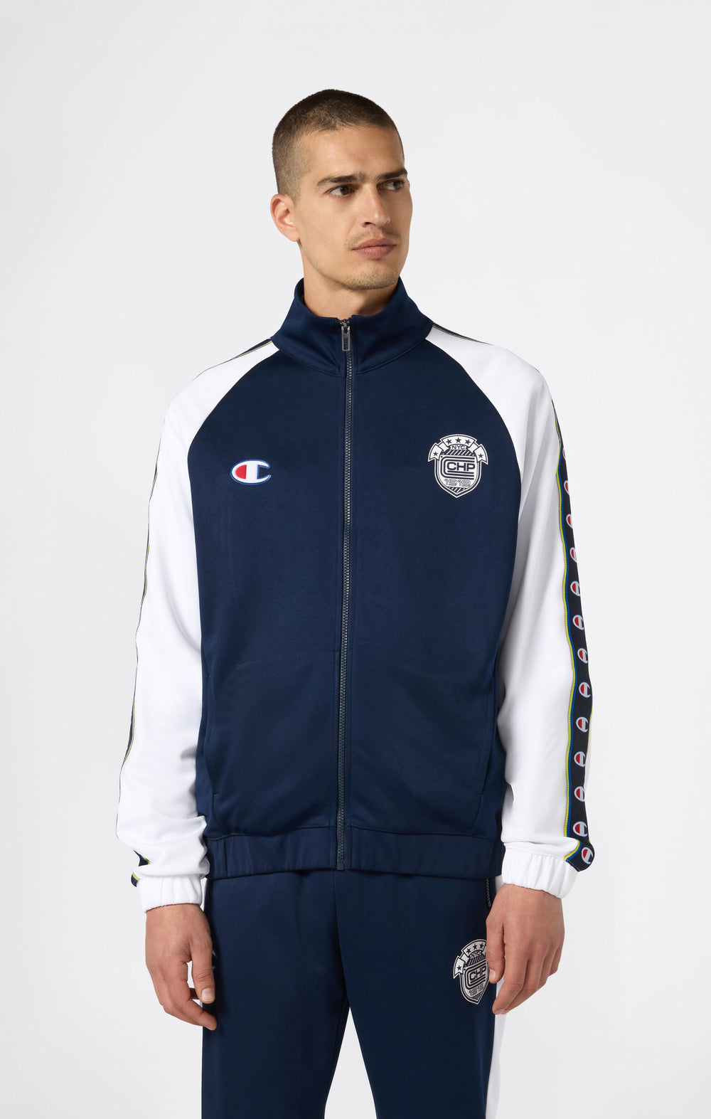 Felpa con Zip Intera da Uomo Sport Heritage