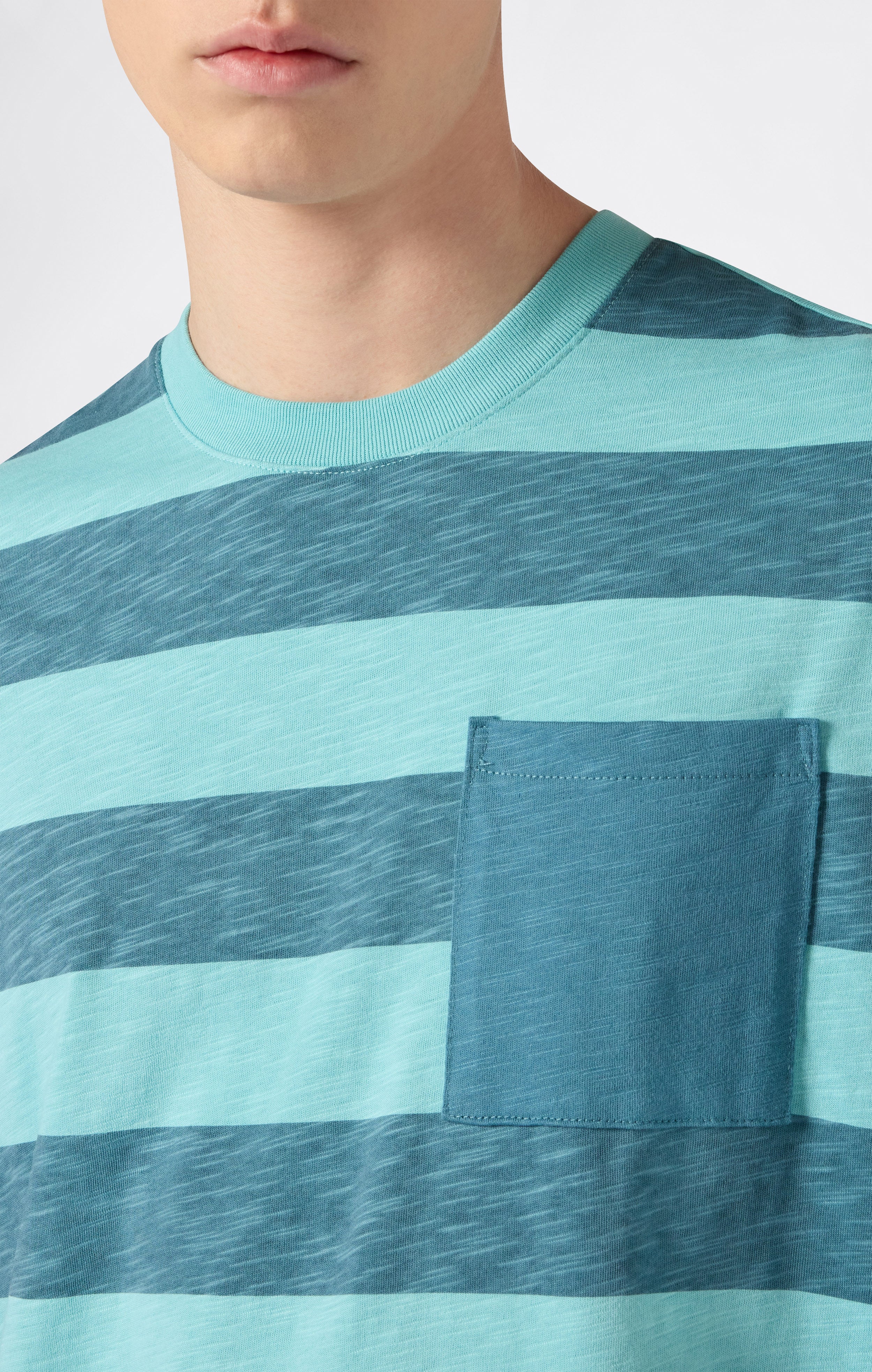 Men’s Striped T-Shirt with Pocket