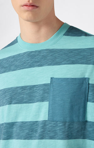 Men’s Striped T-Shirt with Pocket