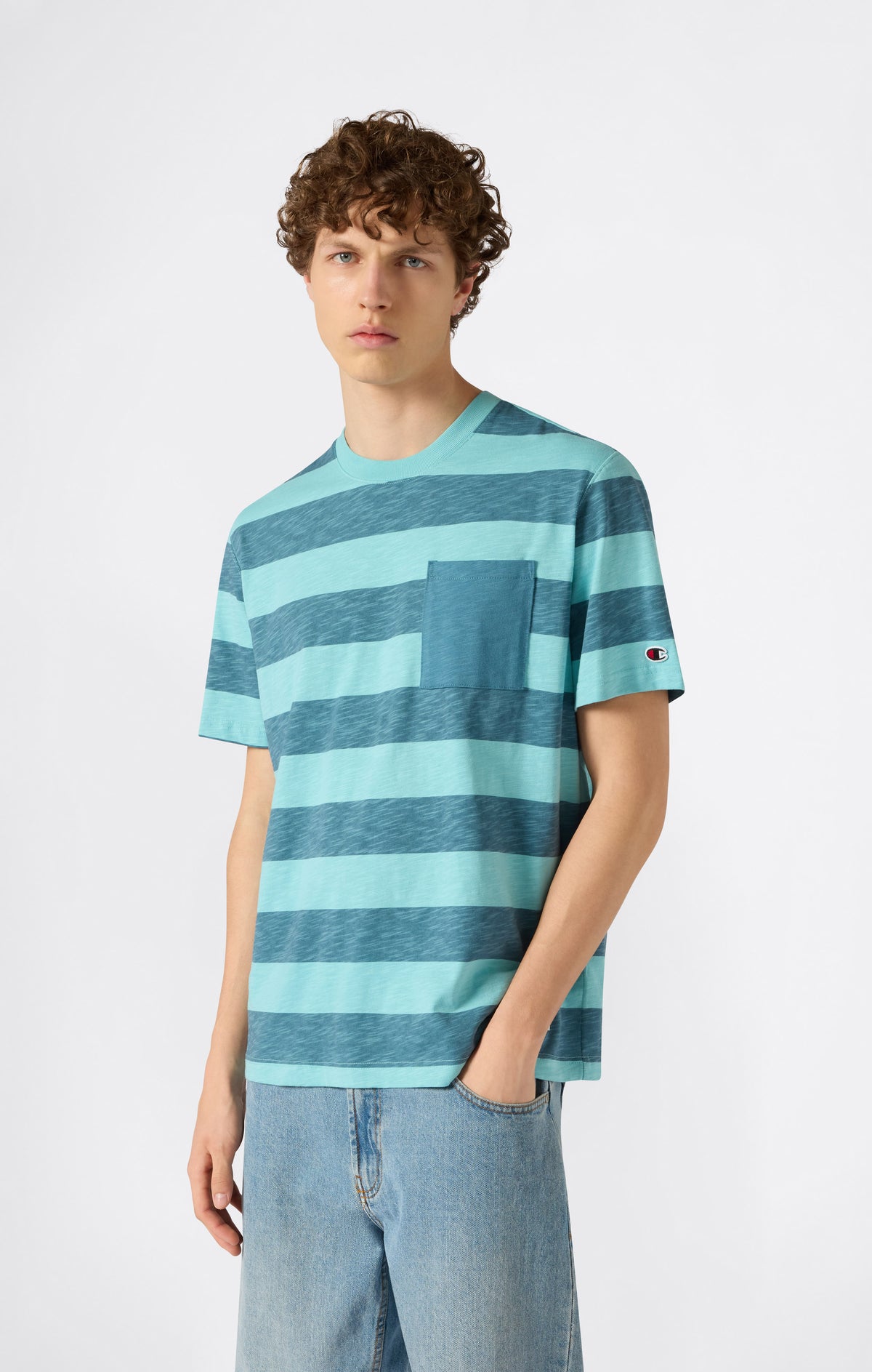 Men’s Striped T-Shirt with Pocket