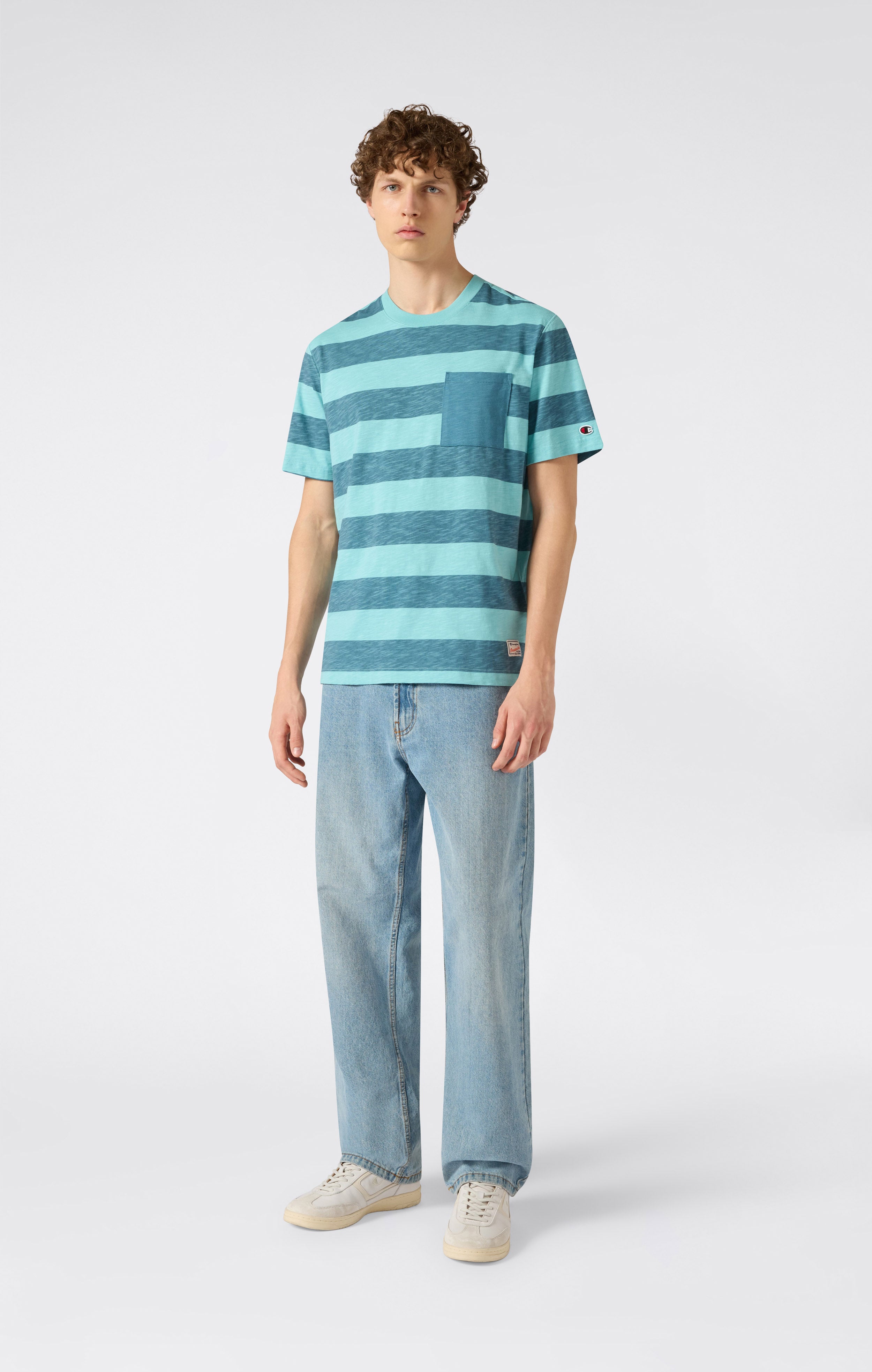 Men’s Striped T-Shirt with Pocket