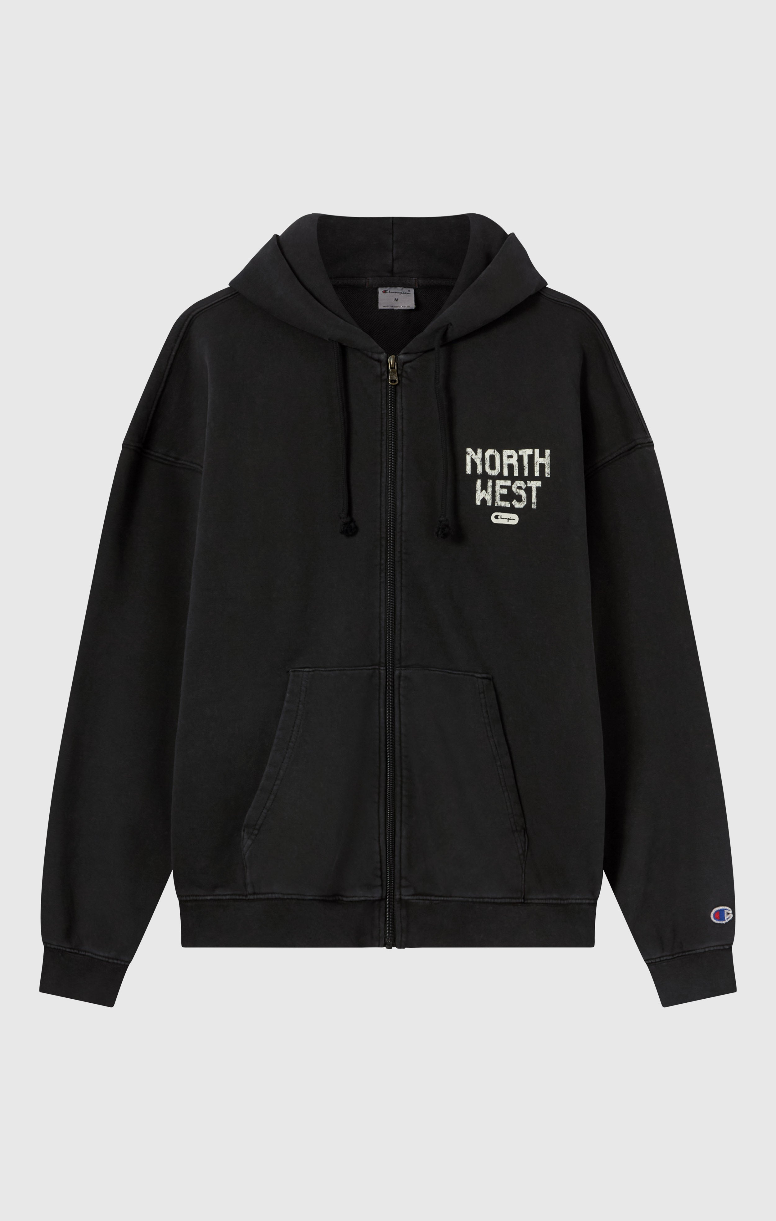 Felpa con Cappuccio e Zip Intera East West da Uomo