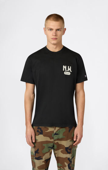 T-shirt East West con Grafica Fronte e Retro da Uomo