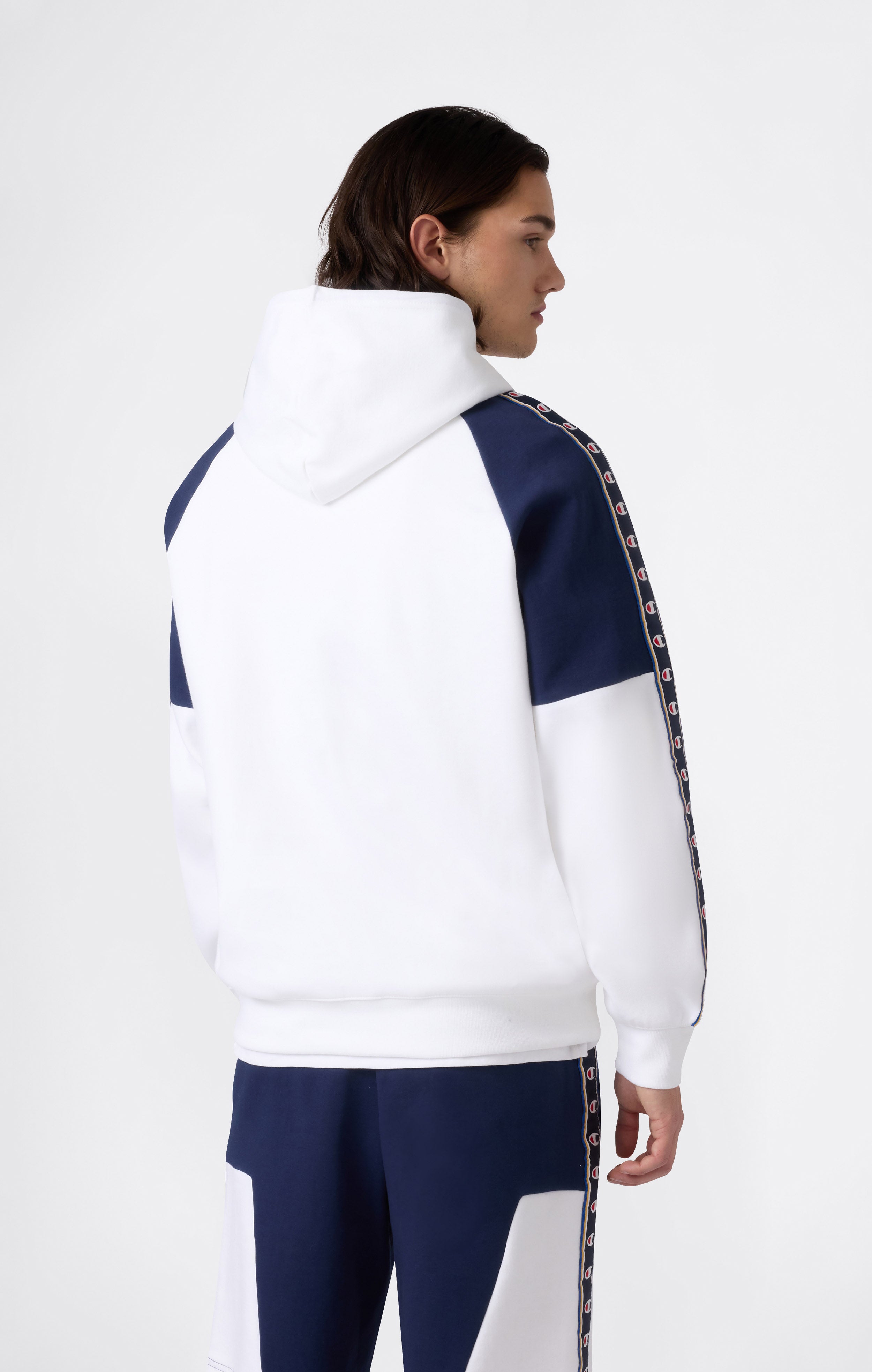 Sudadera con Capucha de Interlock con Tape Logo para Hombre