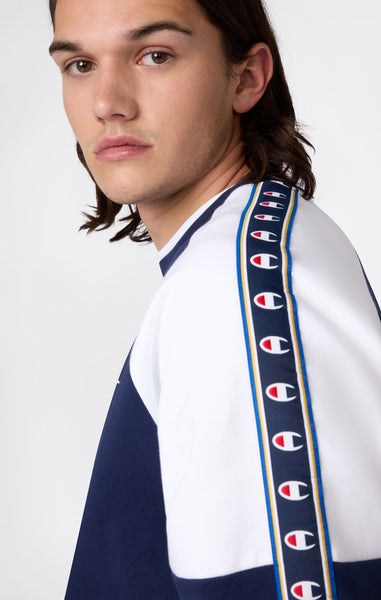 Men’s Interlock Tape Logo Crewneck Sweatshirt