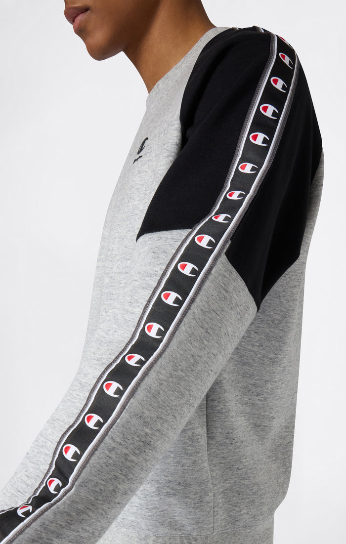Herren Interlock Crewneck Sweatshirt mit Tape Logo