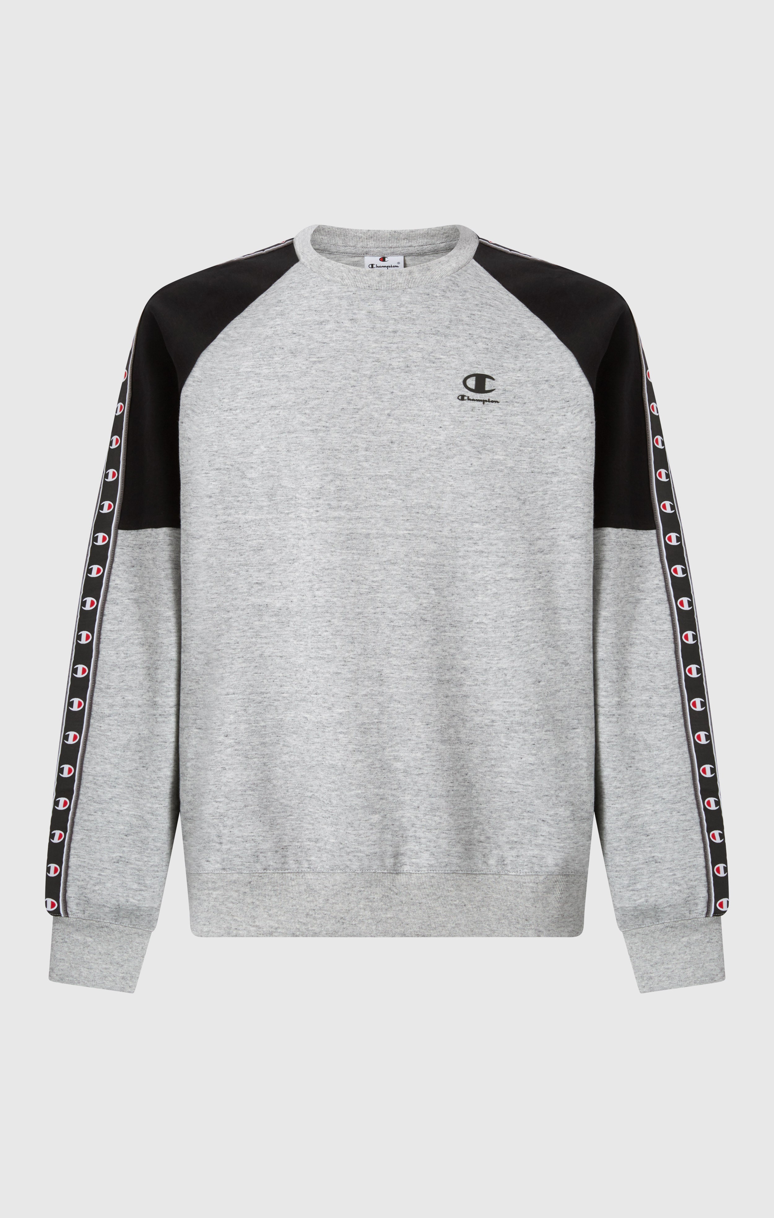 Felpa Girocollo Tape Logo in Interlock da Uomo