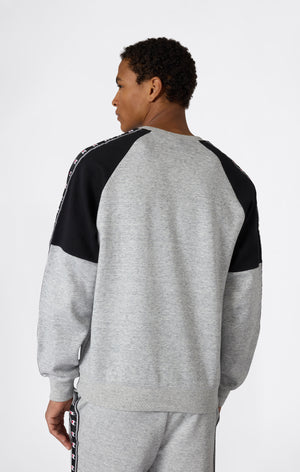 Sudadera de Cuello Redondo de Interlock con Tape Logo para Hombre