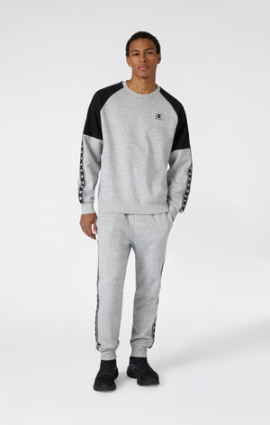 Sudadera de Cuello Redondo de Interlock con Tape Logo para Hombre