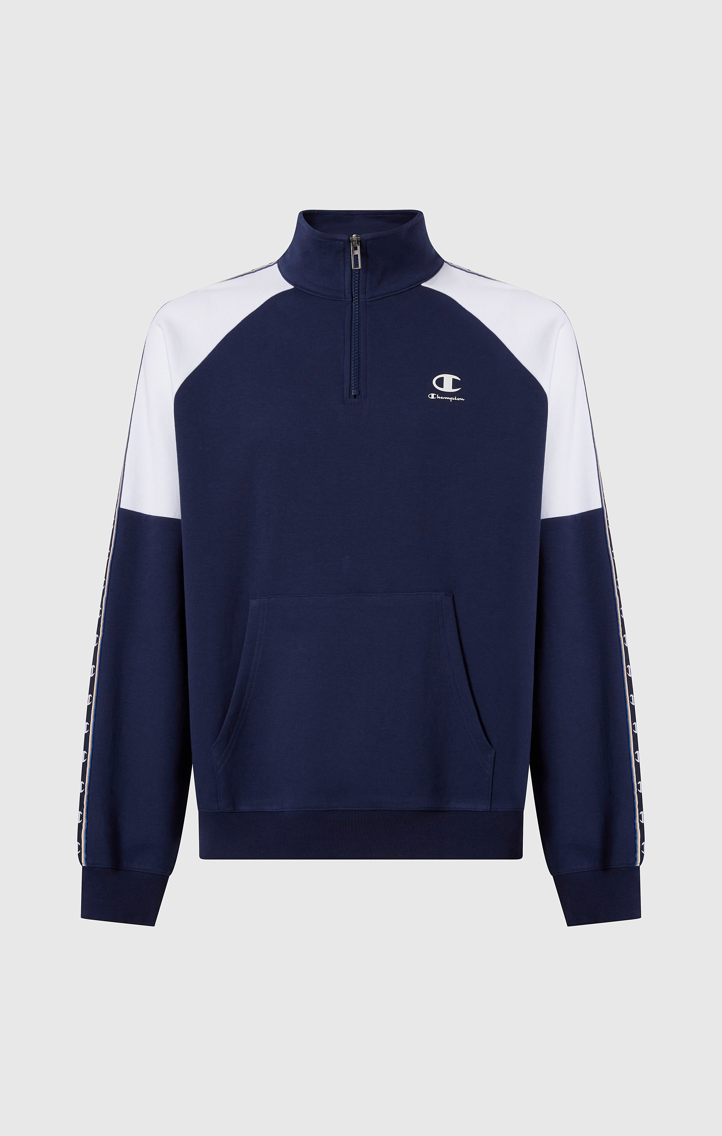 Sudadera de Interlock con Media Cremallera y Tape Logo para Hombre