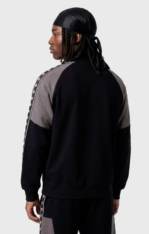 Sudadera de Interlock con Media Cremallera y Tape Logo para Hombre