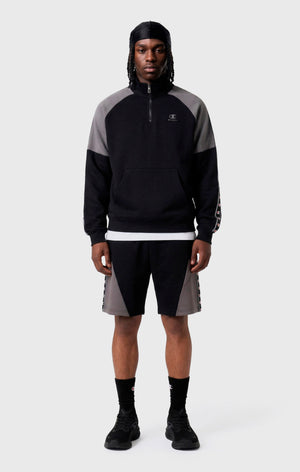 Sudadera de Interlock con Media Cremallera y Tape Logo para Hombre