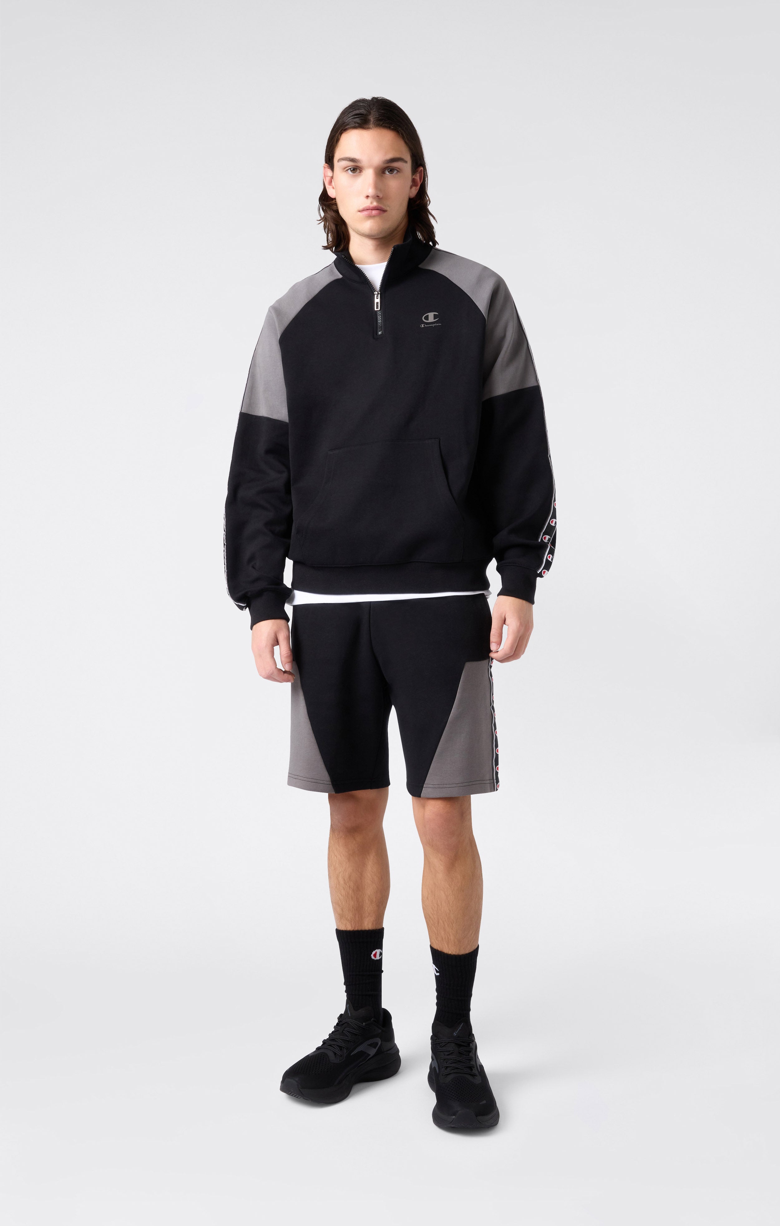 Short en Interlock avec Tape Logo pour Homme