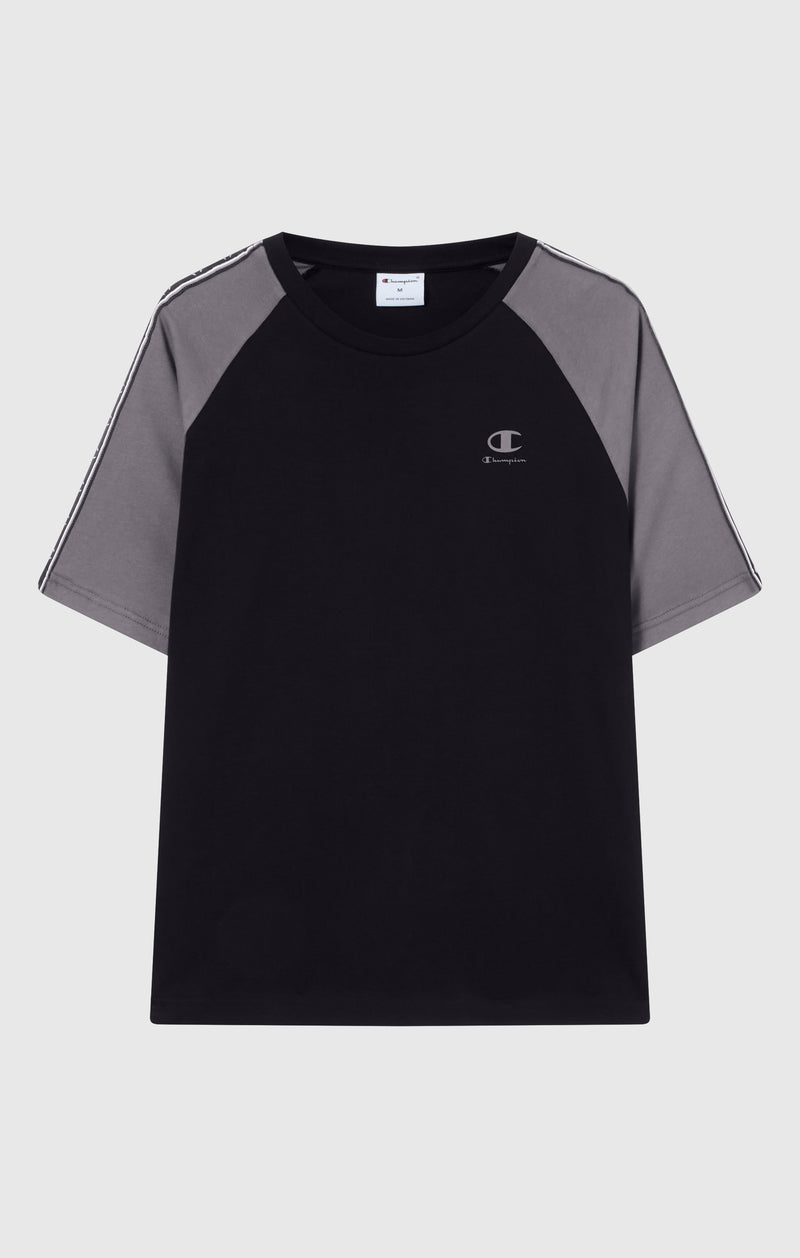 T-shirt Tape Logo con Maniche Raglan da Uomo