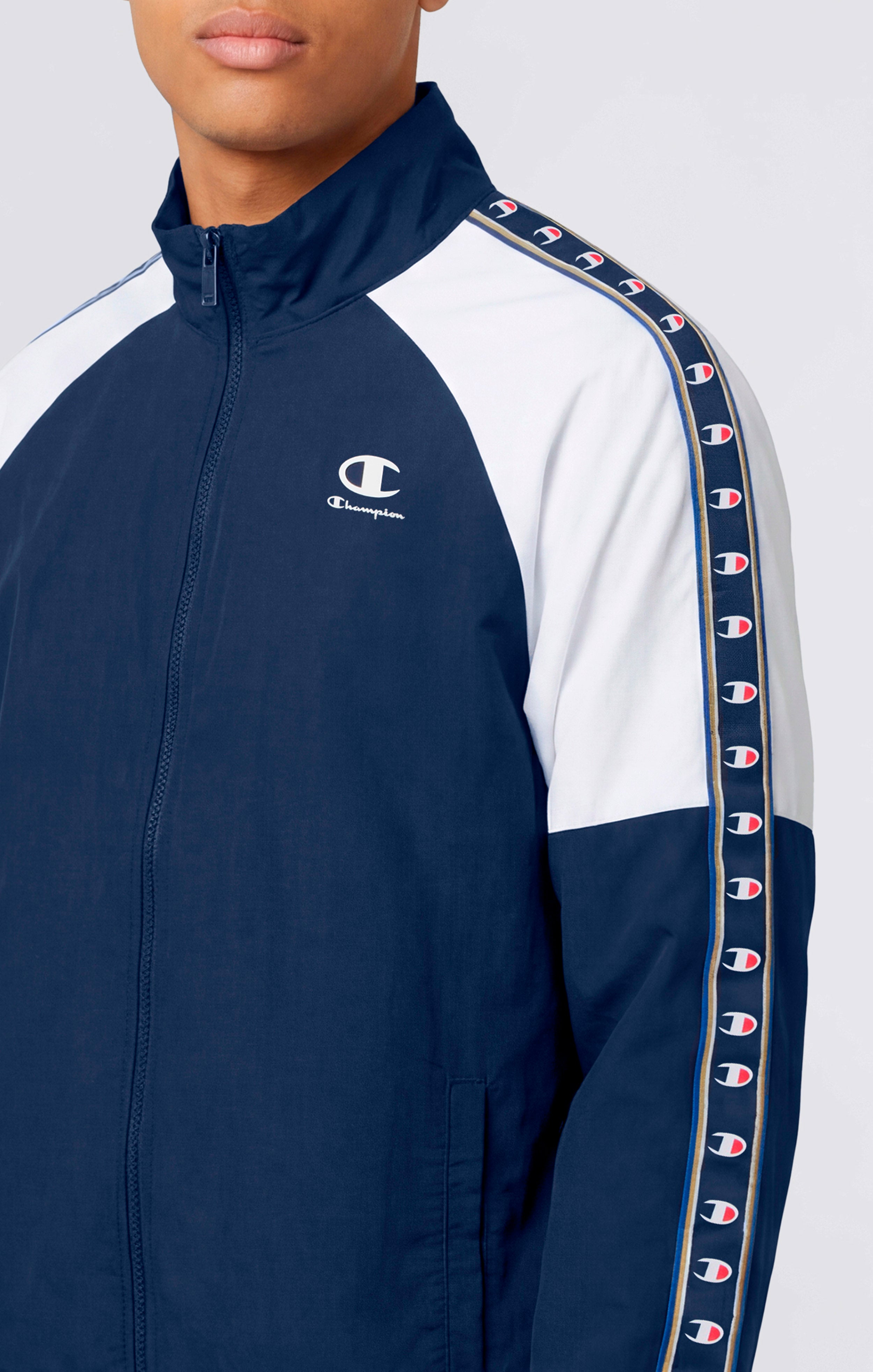 Track Top con Zip Intera Tape Logo da Uomo