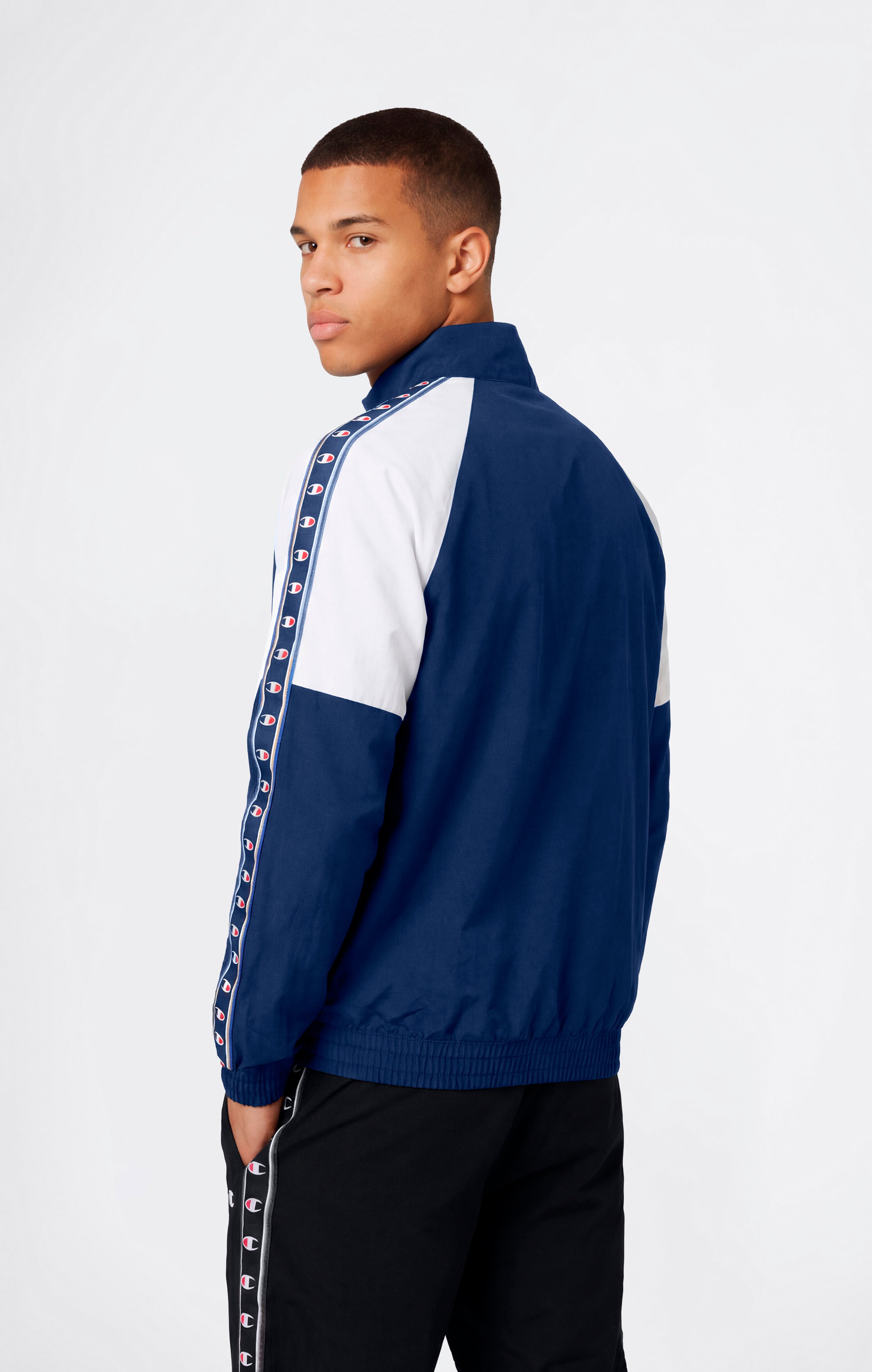 Track Top con Zip Intera Tape Logo da Uomo