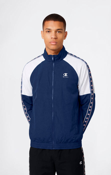Men’s Track Top with Full Zip and Tape Logo