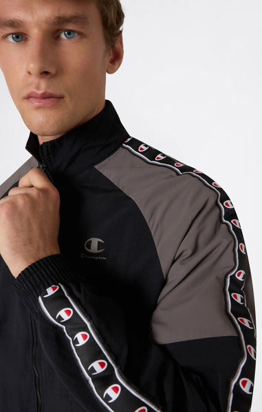 Men’s Track Top with Full Zip and Tape Logo