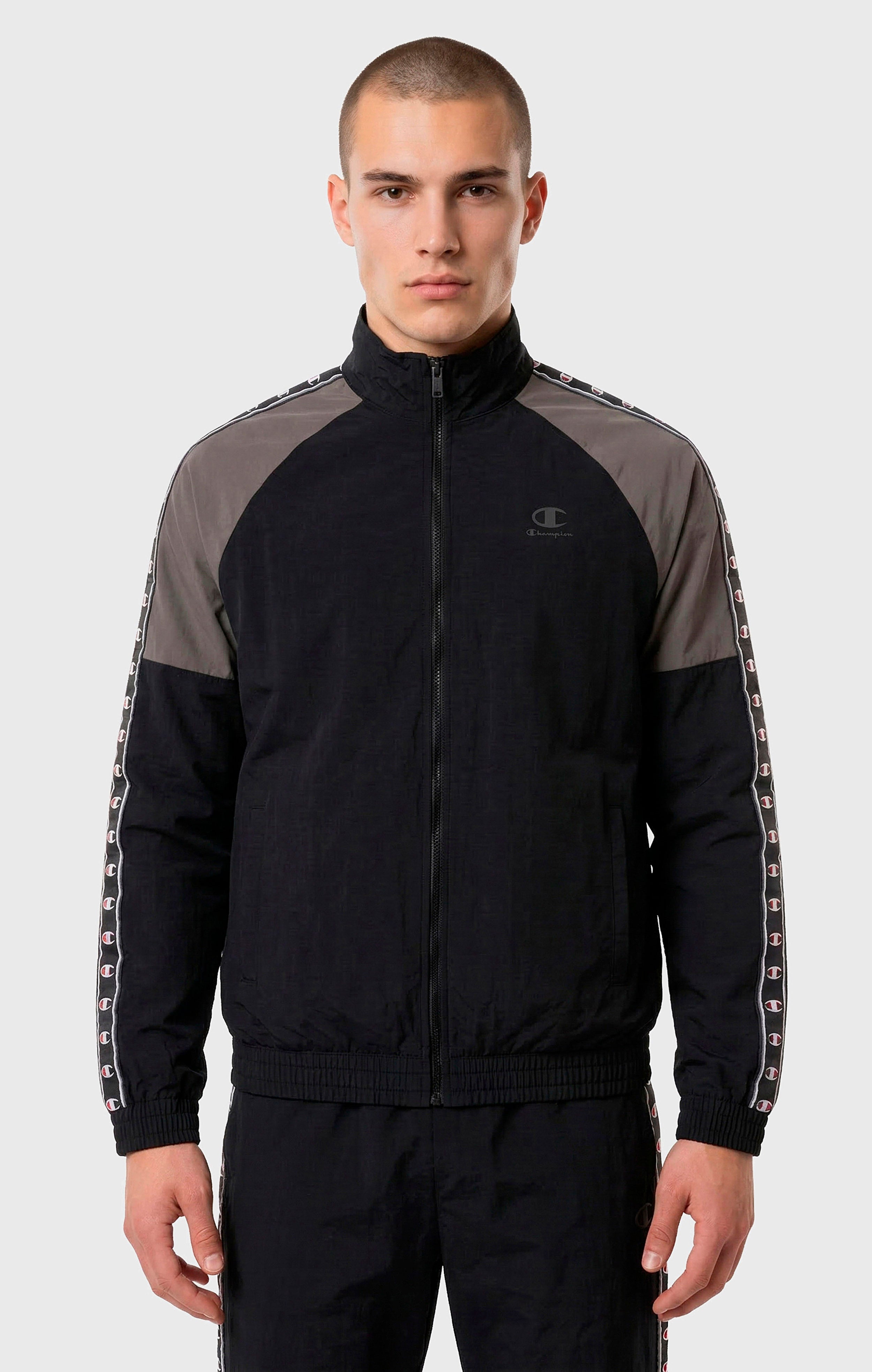 Men’s Track Top with Full Zip and Tape Logo
