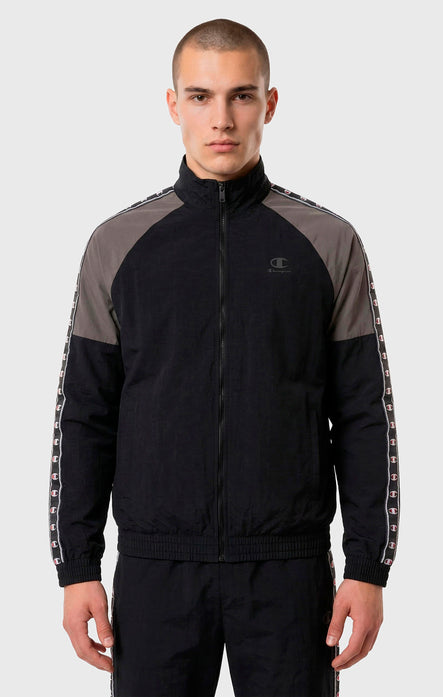 Men’s Track Top with Full Zip and Tape Logo