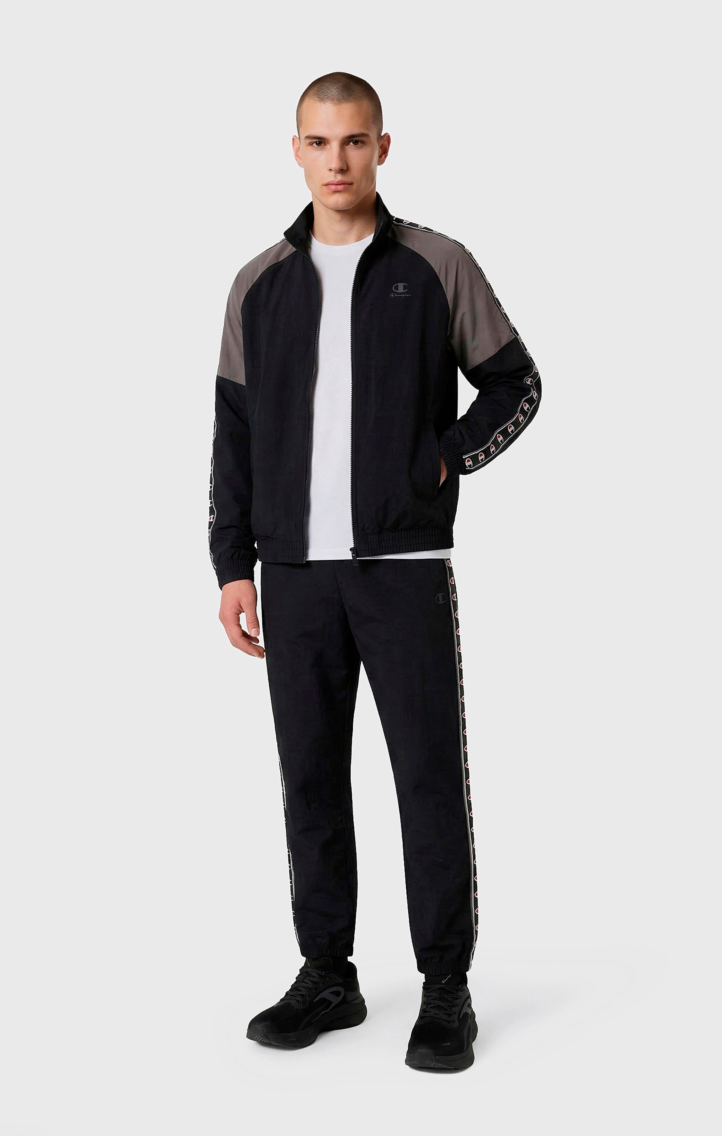 Men’s Track Top with Full Zip and Tape Logo