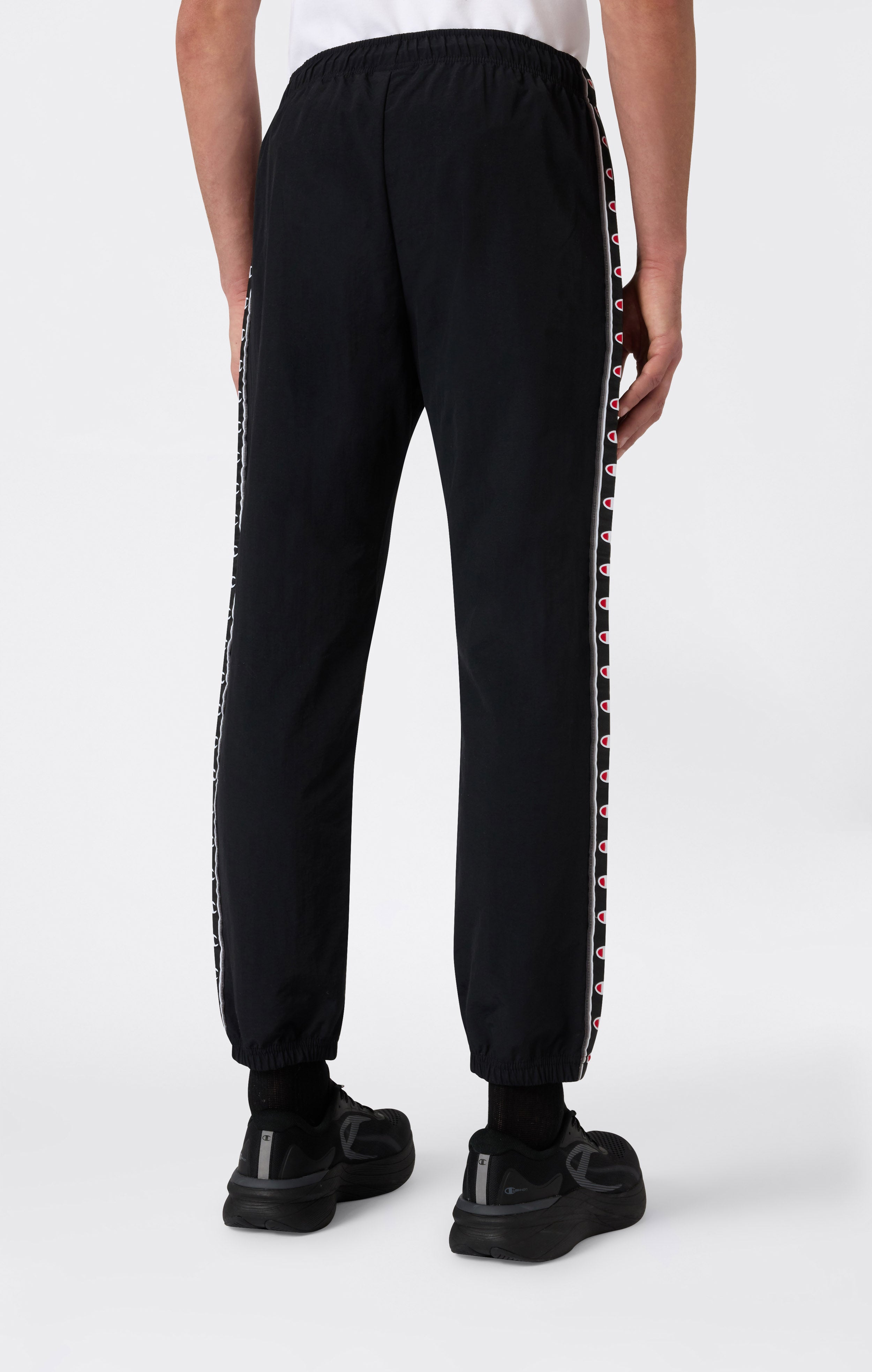 Pantalon Track avec Bas Élastiqué et Tape Logo pour Homme