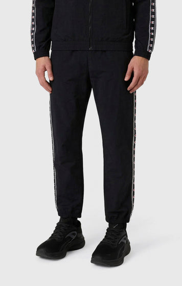 Pantalon Track avec Bas Élastiqué et Tape Logo pour Homme