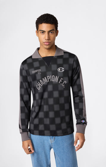 Polo manches longues d’inspiration football pour homme