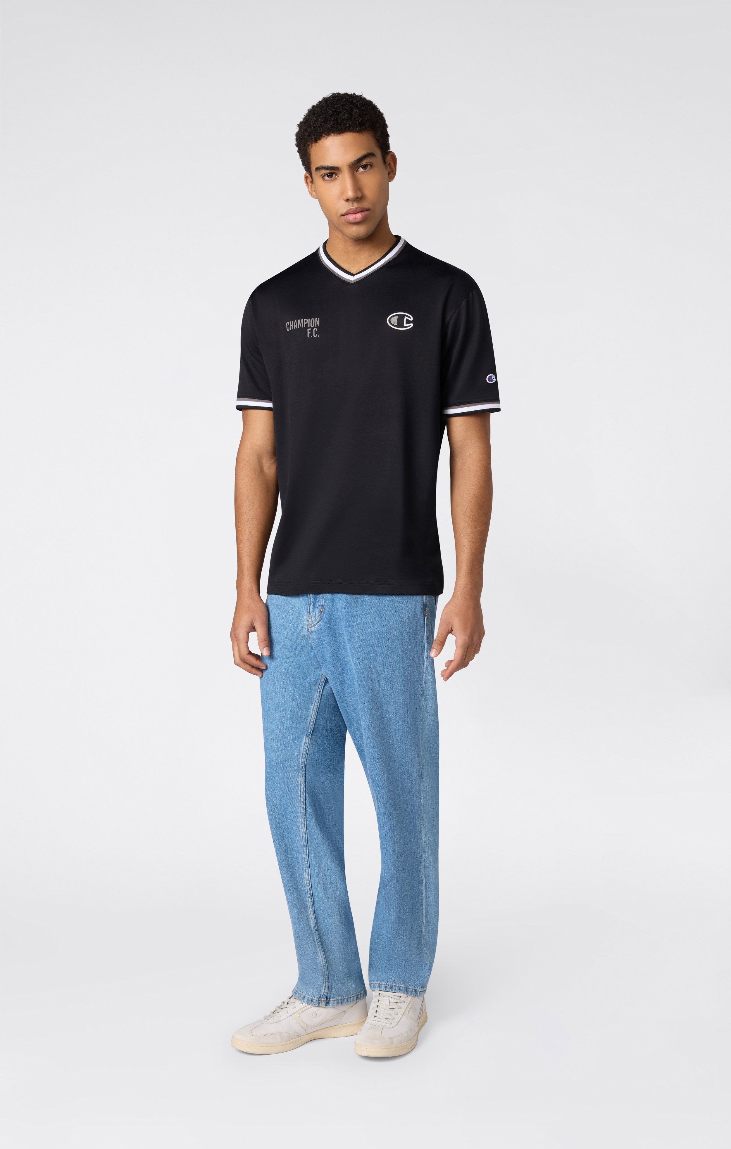Men's Football-Inspired T-Shirt Black sport heritage | Champion