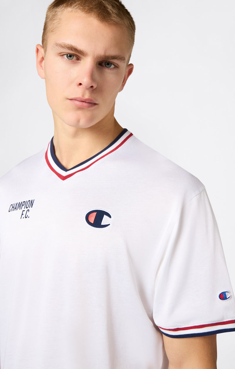 Herren T-Shirt im Fußball-inspirierten Design