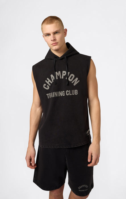 Felpa con Cappuccio Smanicata Ispirazione Boxe da Uomo