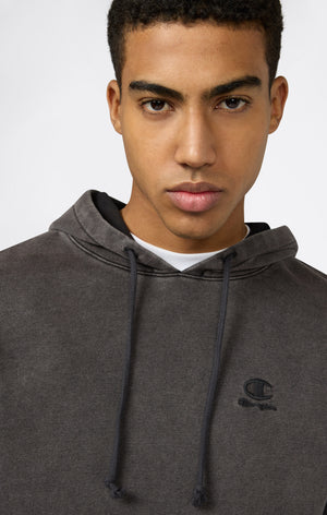 Felpa con Cappuccio con Logo Ricamato Effetto Slavato da Uomo Icons