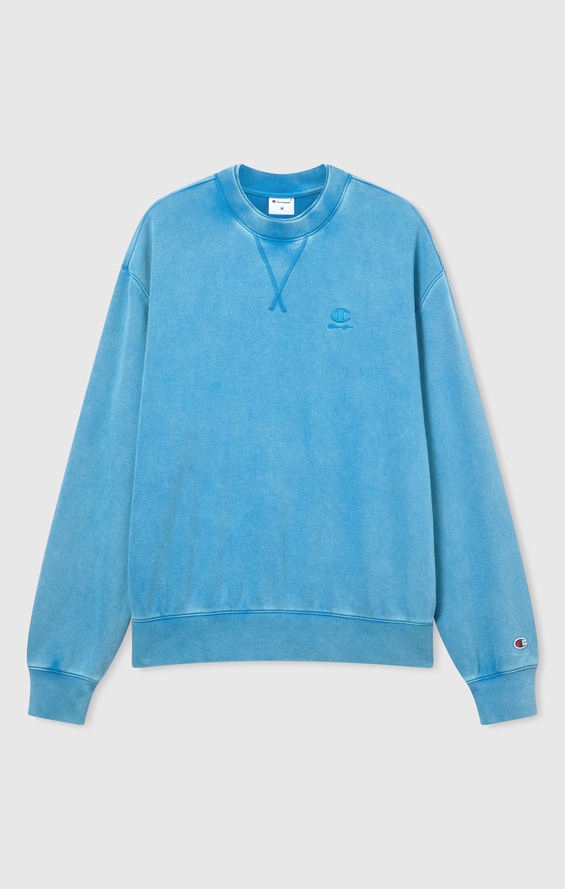 Herren Crewneck Sweatshirt mit gesticktem Logo und Washed-Effekt Icons