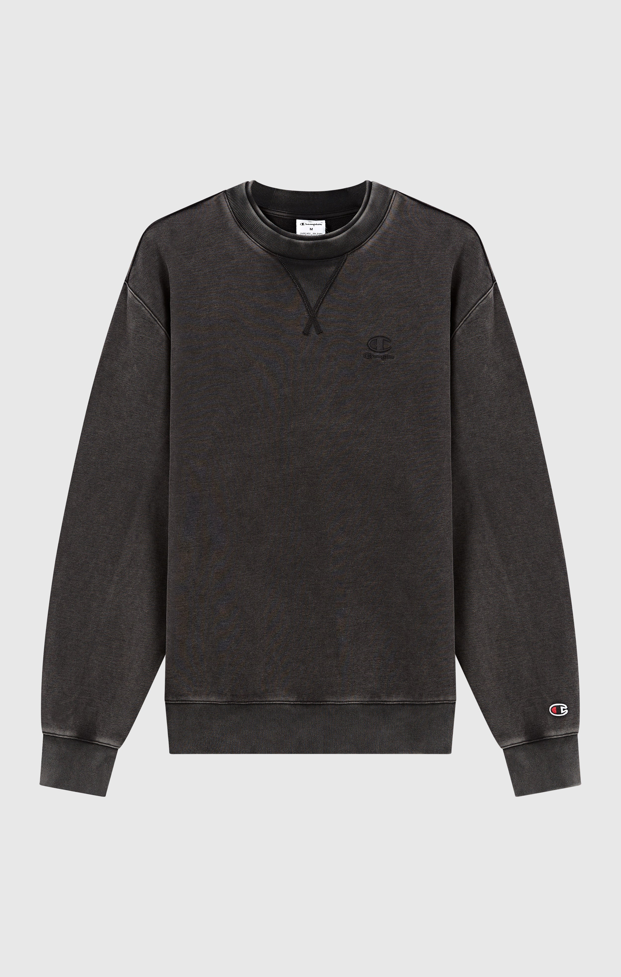 Herren Crewneck Sweatshirt mit gesticktem Logo und Washed-Effekt Icons