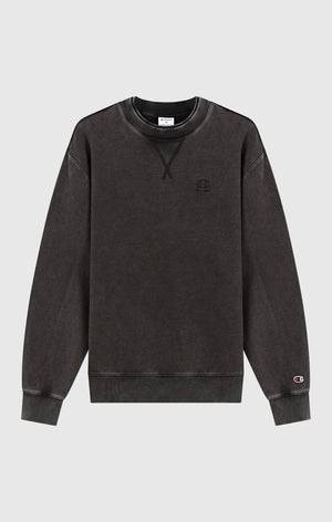 Herren Crewneck Sweatshirt mit gesticktem Logo und Washed-Effekt Icons