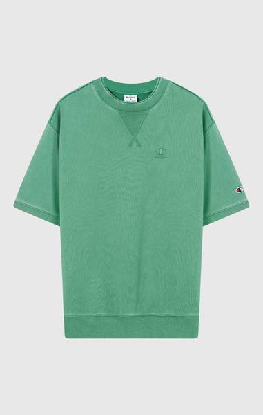 Men’s Washed Effect Short Sleeve Crewneck Sweatshirt Icons