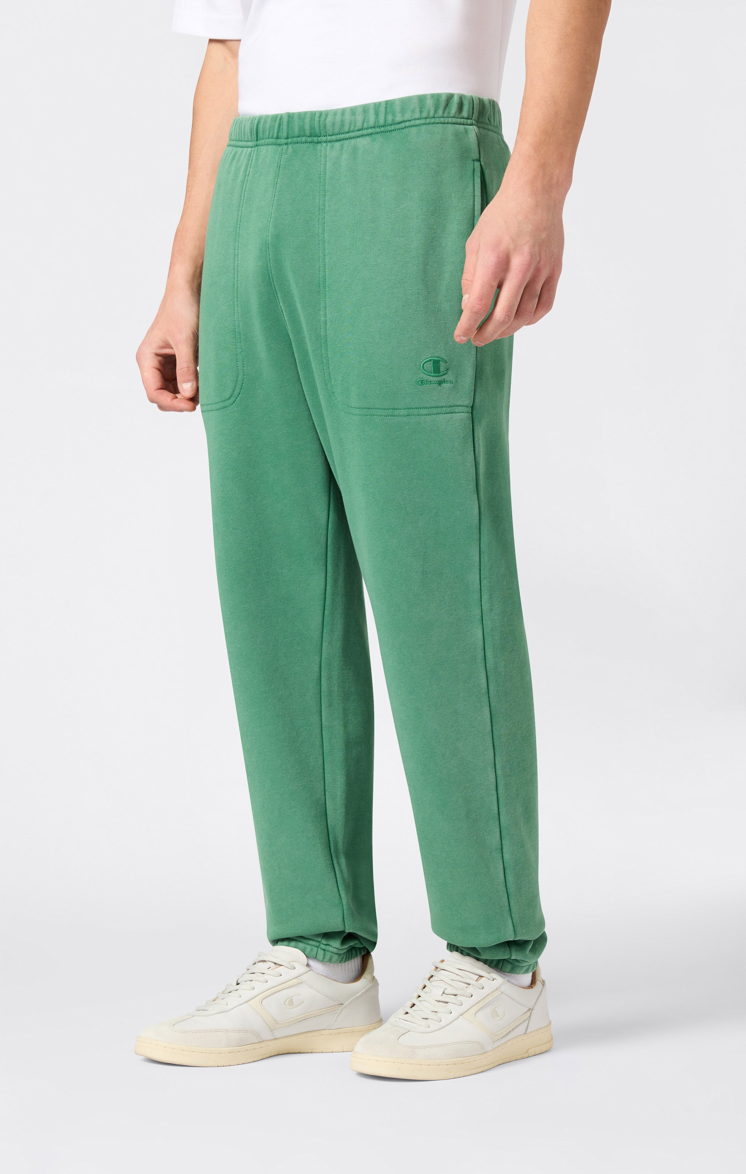 Pantaloni con Vita Elasticizzata Effetto Slavato da Uomo Icons