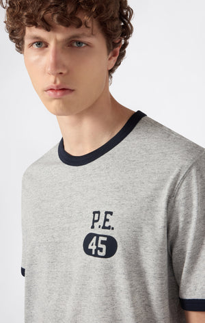 T-shirt Ringer con Grafica da Uomo