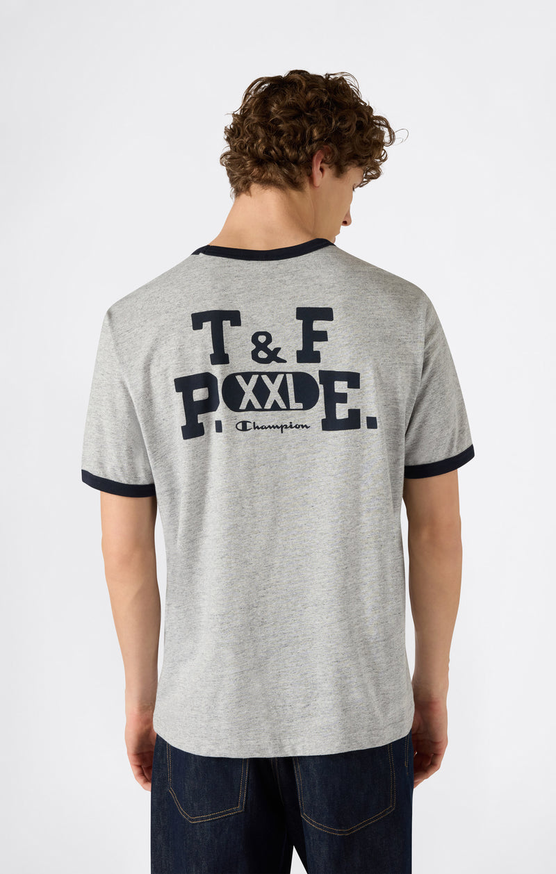 T-shirt Ringer con Grafica da Uomo