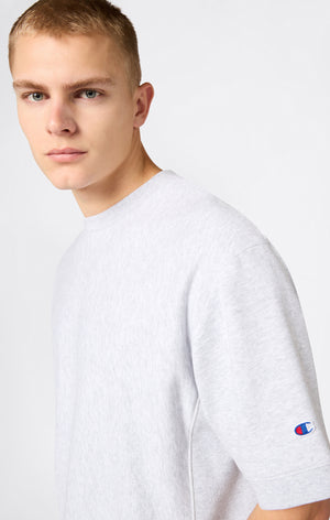 Sweatshirt Col Rond Léger à Manches Courtes Reverse Weave pour Homme